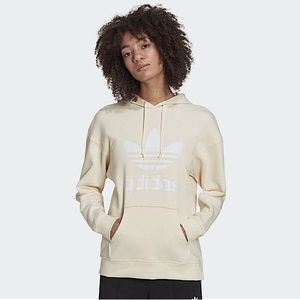 Adidas Beige Original Trefoil Hoodie Sweater Size Small